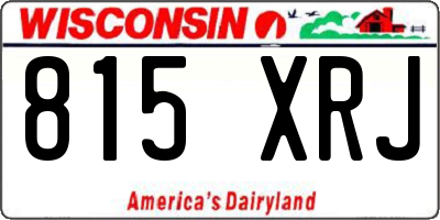 WI license plate 815XRJ