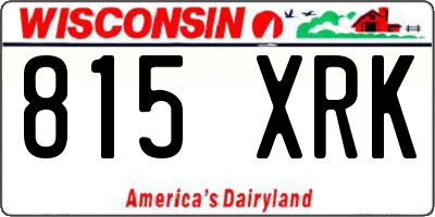 WI license plate 815XRK