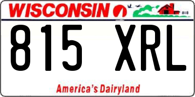 WI license plate 815XRL