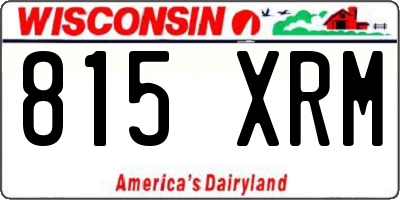 WI license plate 815XRM