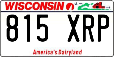 WI license plate 815XRP