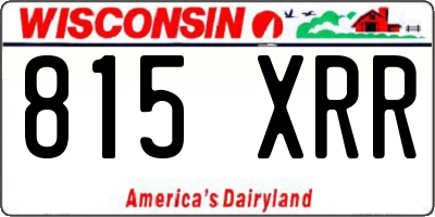 WI license plate 815XRR