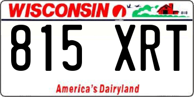 WI license plate 815XRT
