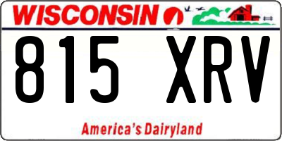WI license plate 815XRV