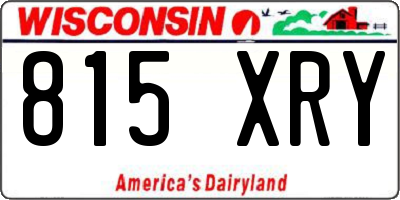 WI license plate 815XRY