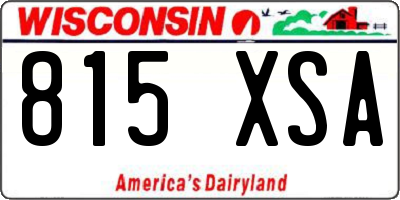 WI license plate 815XSA