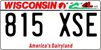 WI license plate 815XSE
