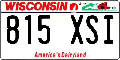 WI license plate 815XSI