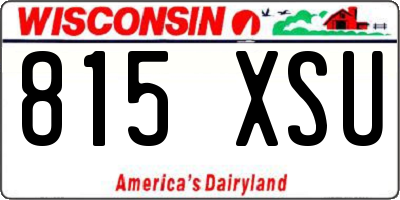 WI license plate 815XSU