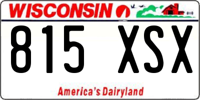WI license plate 815XSX