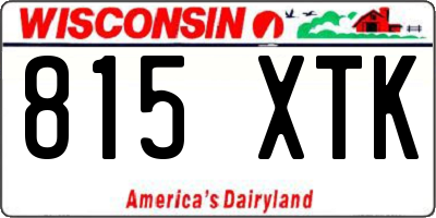 WI license plate 815XTK
