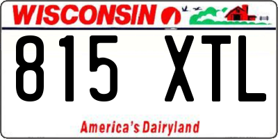 WI license plate 815XTL
