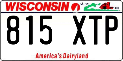 WI license plate 815XTP