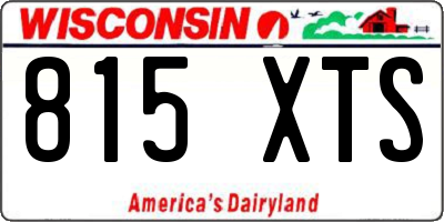 WI license plate 815XTS