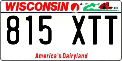 WI license plate 815XTT