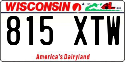 WI license plate 815XTW