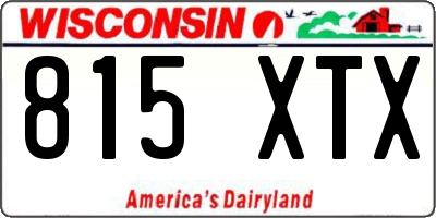 WI license plate 815XTX