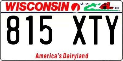 WI license plate 815XTY