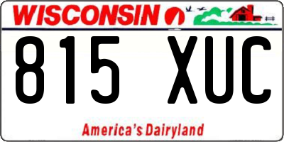 WI license plate 815XUC