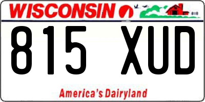 WI license plate 815XUD