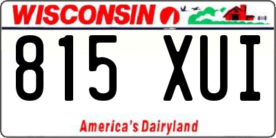 WI license plate 815XUI