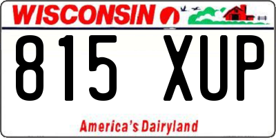 WI license plate 815XUP