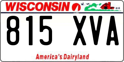 WI license plate 815XVA