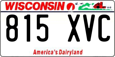 WI license plate 815XVC