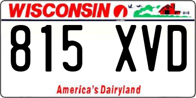 WI license plate 815XVD