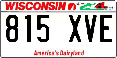 WI license plate 815XVE
