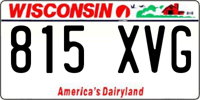 WI license plate 815XVG