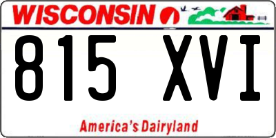 WI license plate 815XVI