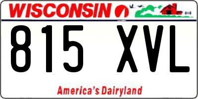 WI license plate 815XVL