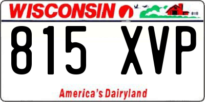 WI license plate 815XVP