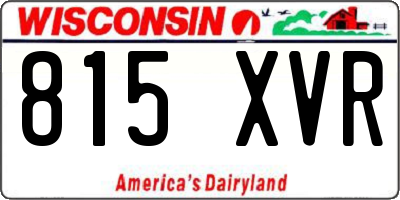 WI license plate 815XVR