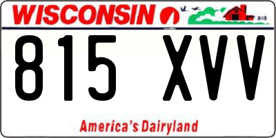 WI license plate 815XVV