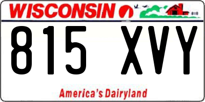 WI license plate 815XVY