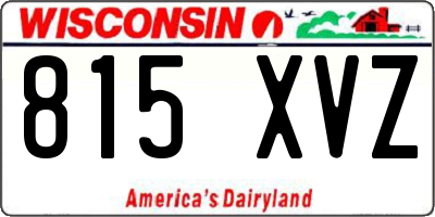 WI license plate 815XVZ