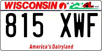 WI license plate 815XWF