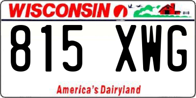 WI license plate 815XWG