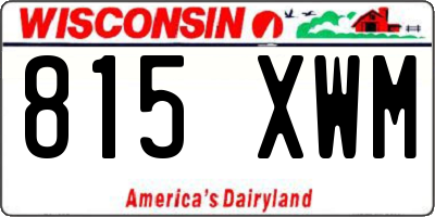 WI license plate 815XWM