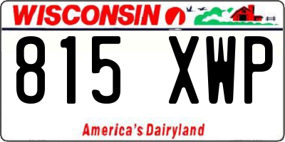 WI license plate 815XWP