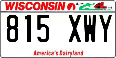 WI license plate 815XWY