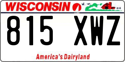 WI license plate 815XWZ