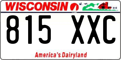 WI license plate 815XXC