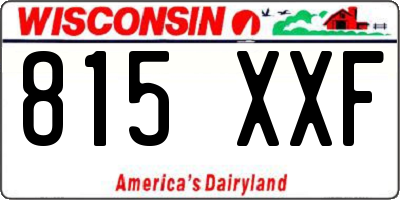 WI license plate 815XXF