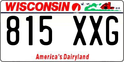 WI license plate 815XXG