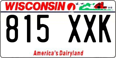 WI license plate 815XXK