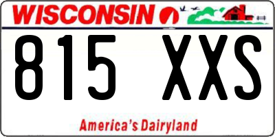 WI license plate 815XXS