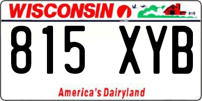 WI license plate 815XYB